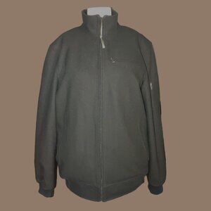 Claiborne Black Wool Blend Jacket Coat M M  Zip Pockets Quilted Liner